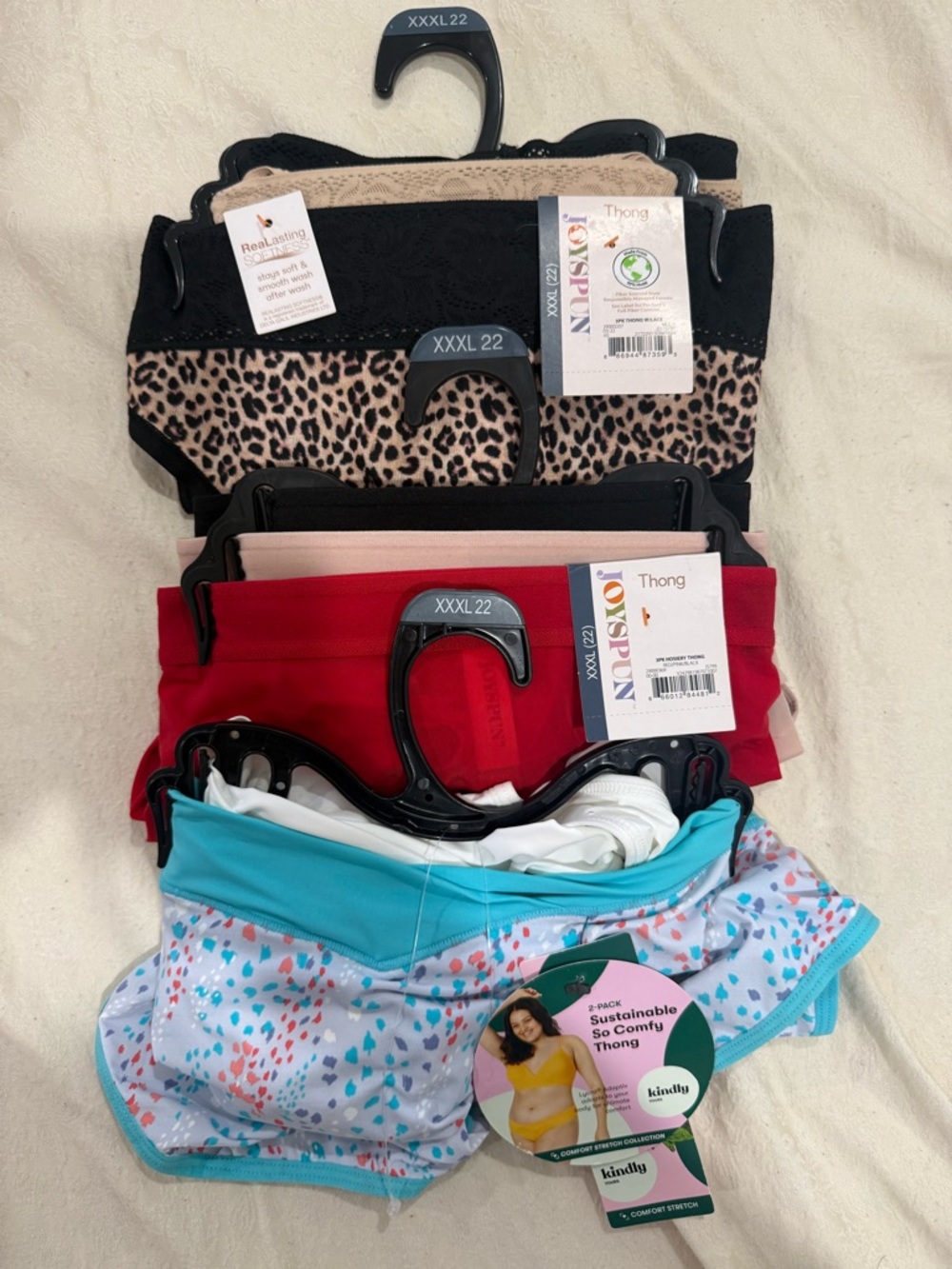 Kindly Women's Mixed Colors Thong & Bikini Pack -